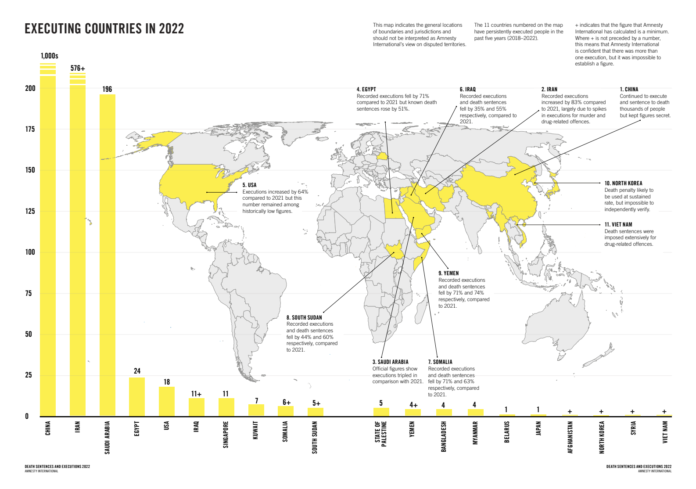 EXECUTING COUNTRIES IN 2022.