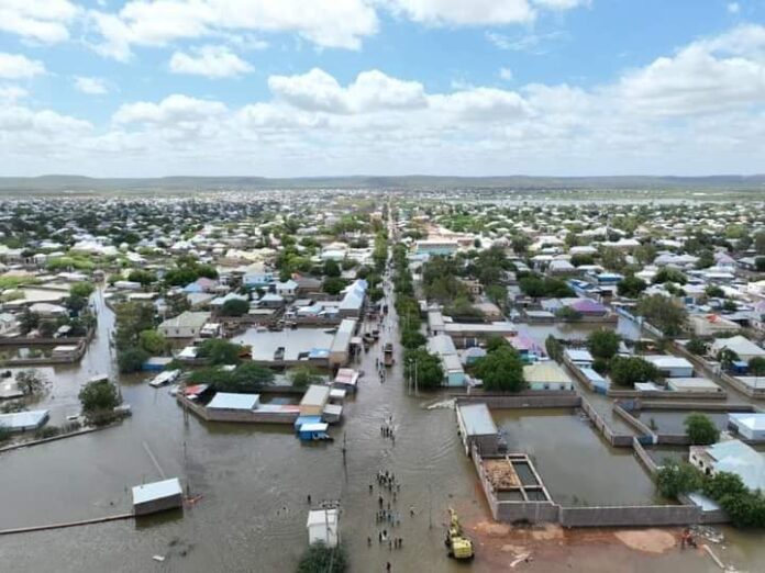 Kaab TV photo taken from Beledweyne flooding.