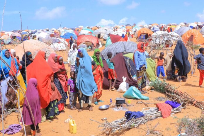 Women and girls in a displaced camp in Kismayo, Somalia.