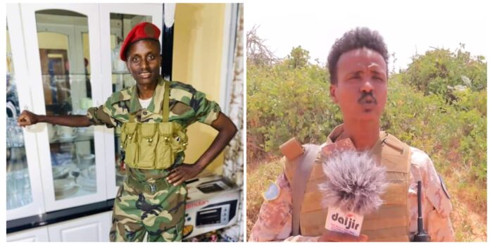 Col. Cadaawe Sheikh Idiris (pictured left now deceased) and Col. Bihin (pictured right and now serving at the Laascaanood frontline.