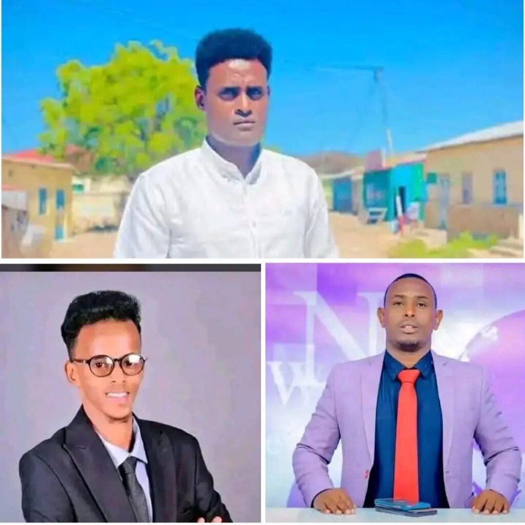 (From top to bottom left): Said Ali Osman (Said Xaaleys) of Sky Cable TV, Ayanle Ige Duale of Sahan TV, and Abdiasis Saleban Sulub of KF Media. | PHOTO/SJS/Courtesy.