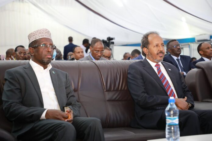 Hassan Shekh Mohamud and Sharif Sheikh Ahmed. | PHOTO/File.