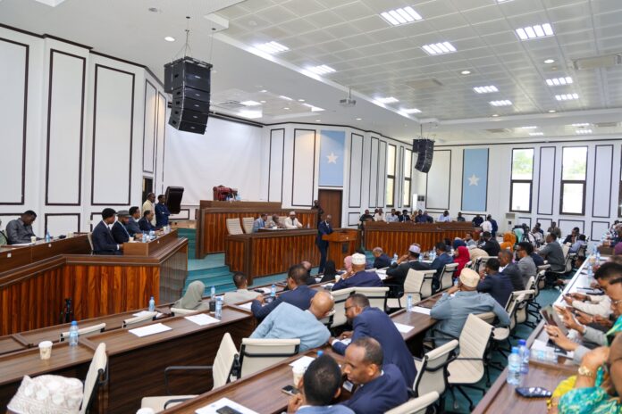 The Members of the House of the People of the Federal Parliament of Somalia have approved two key bills addressing the plight of Internally Displaced Persons (IDPs) and the regulation of civil registration and status on Saturday. | PHOTO/Parliament.