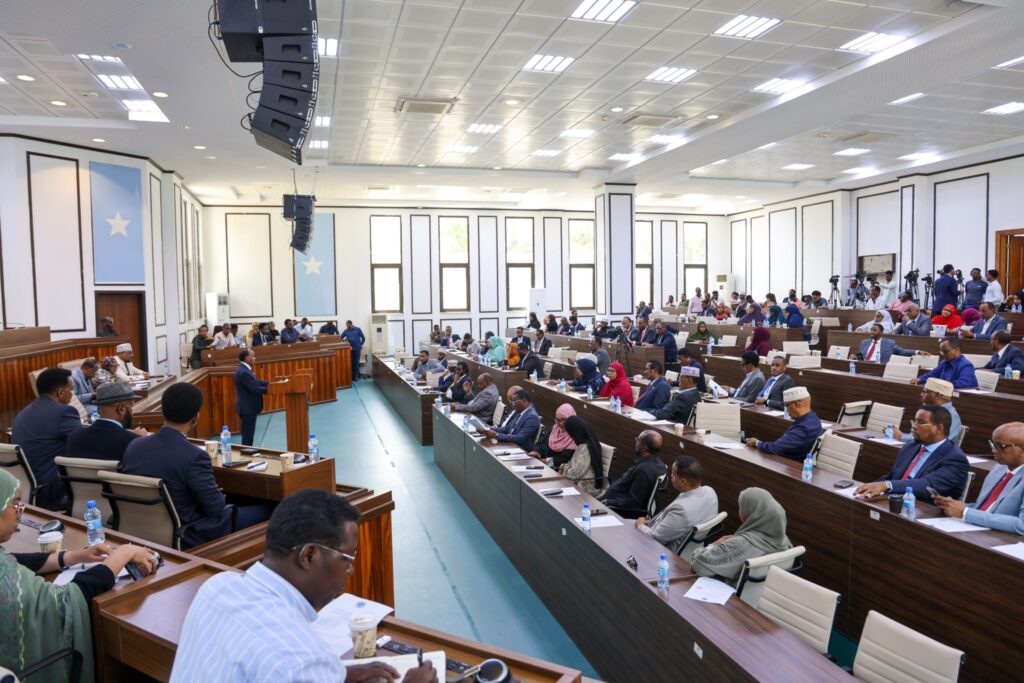 Somali parliamentarians on Monday began debating about the newly adopted Intergovernmental Authority on Development (IGAD) treaty. | PHOTO/Parliament.