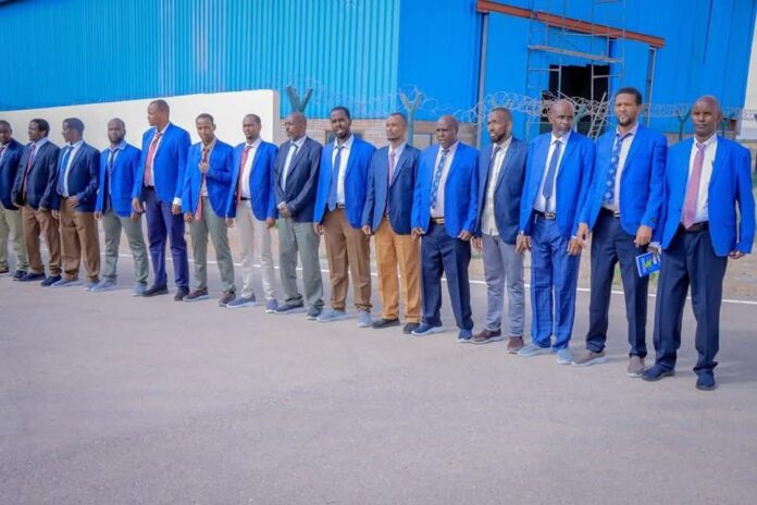 Some of the prisoners released by Puntland on Wednesday departed from Garowe airport. | PHOTO/ OFFICIAL.