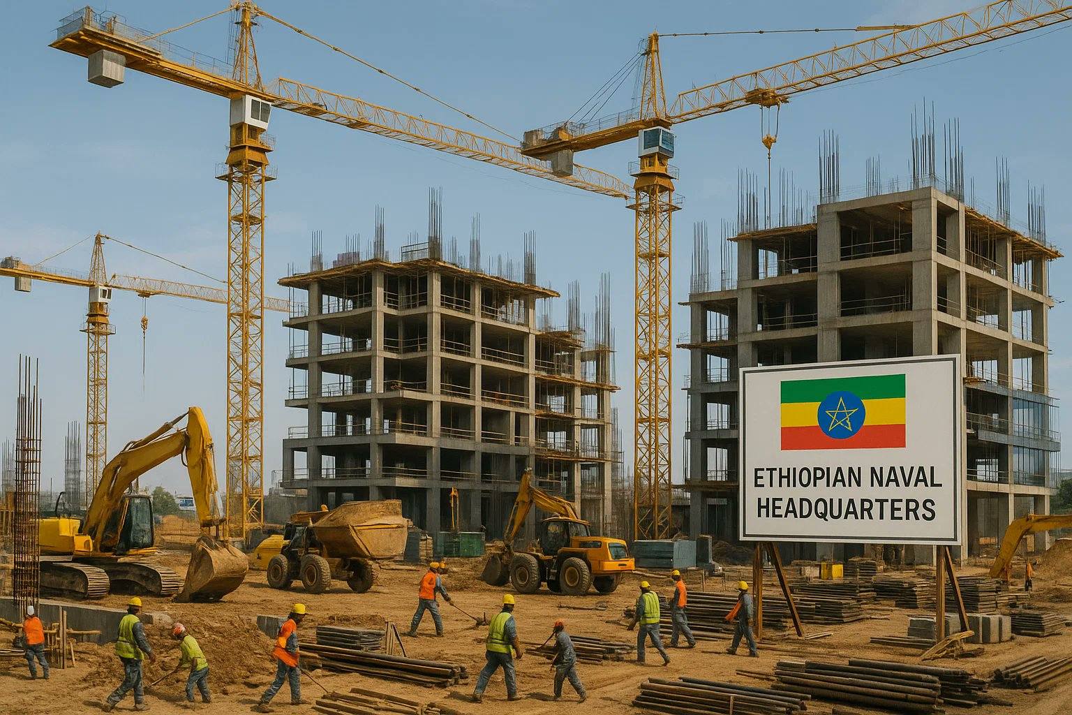 The Ethiopian Navy has confirmed that construction is 95% complete. The Ethiopian Navy has confirmed that construction is 95% complete.