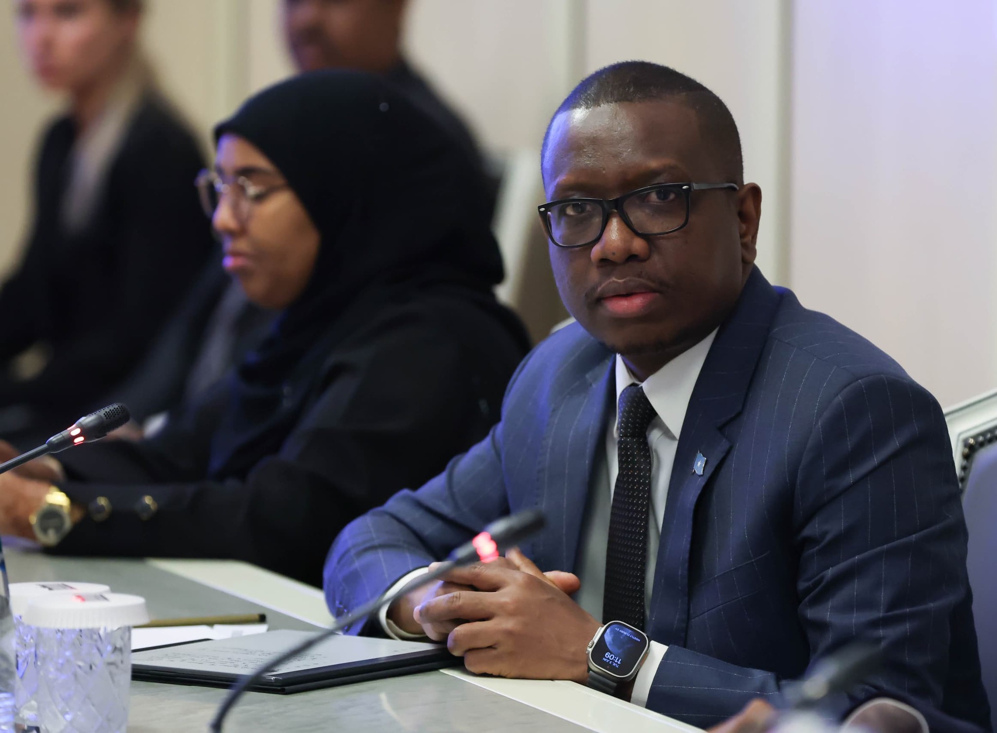 Also present at the Tuesday meeting was Somalia’s Ambassador to Moscow, Mohamed Abukar Subeyr, a former employee at the Somali Prime Minister’s Office. | PHOTO/Official. Also present at the Tuesday meeting was Somalia’s Ambassador to Moscow, Mohamed Abukar Subeyr, a former employee at the Somali Prime Minister’s Office. | PHOTO/Official.
