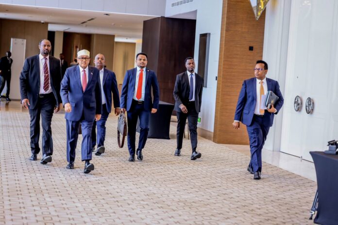 Somaliland president Abdirahman Irro accompanied by members of his delegation during his visit to Nairobi, Kenya in May 2025. | PHOTO/Official.