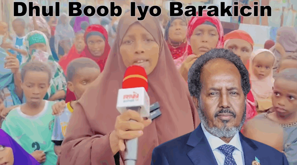 Women and children Protest Against Land-Grabbing Police Officers in Mogadishu.