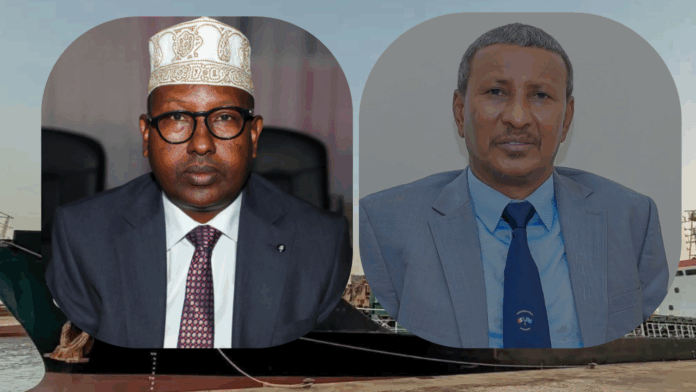 A war of words erupted between Somalia’s Defense Minister, Ahmed Moalim Fiqi, and Puntland’s Information Minister, Mahmoud Aidid Dirir, over the seized weapons ship.
