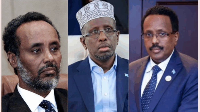 The former leaders — Abdiqasim Salad Hassan, Sharif Sheikh Ahmed, and Mohamed Abdullahi Farmaajo — called for all illegally grabbed land to be returned to the state.