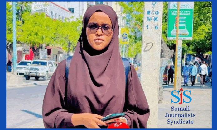 PHOTO: Anisa Ahmed who reports for the online channel, Dalbile TV. | Courtesy/SJS.