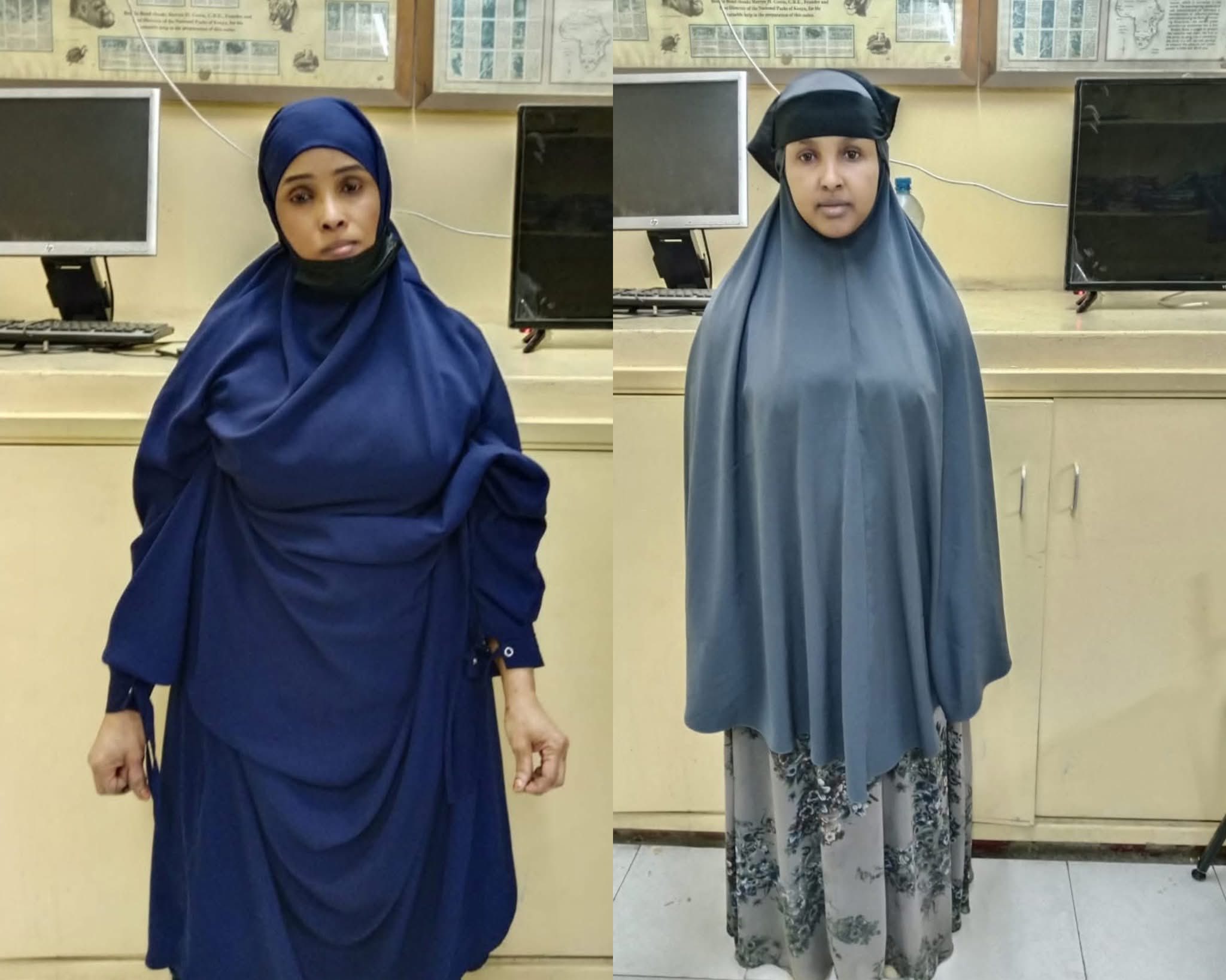 The suspects, identified as Ifrah Ali Jeyte and Qamar Salat Abdi, were taken into custody.
