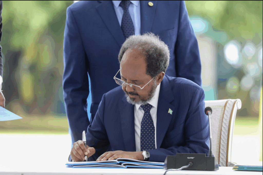 Hassan Sheikh Mohamud who co-founded SIMAD University and re-entered the presidency in May 2022.