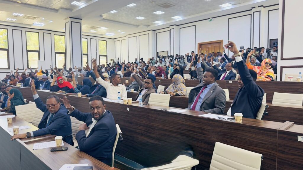 PHOTO: Somali parliament on 1 October as they voted the African Charter on Child Rights.
