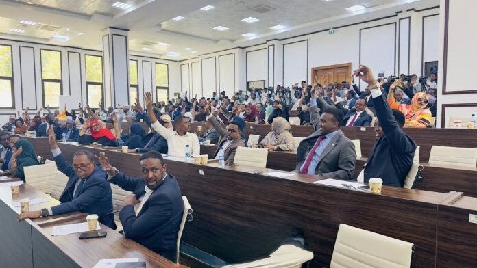 PHOTO: Somali parliament on 1 October as they voted the African Charter on Child Rights.