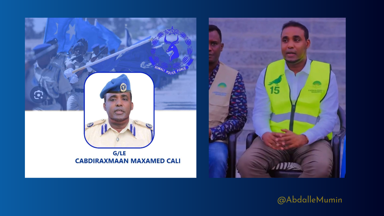 Abdirahman Mohamed Aw Ali, a former deputy NISA commander in Middle Shabelle who currently serves as a police officer and district commissioner of Wadajir in Mogadishu.