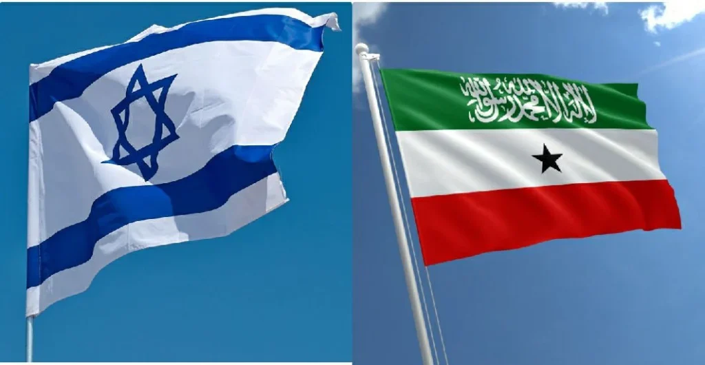 The Flags of Israel and Somaliland.