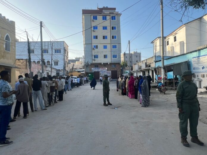 Residents of Mogadishu, the capital of Somalia, turned out this morning to participate in a controversial one-person, one-vote election
