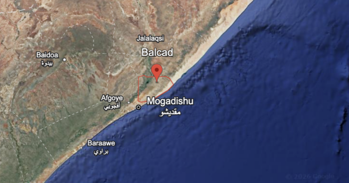 Balcad town, in the Middle Shabelle region. | Google Maps.