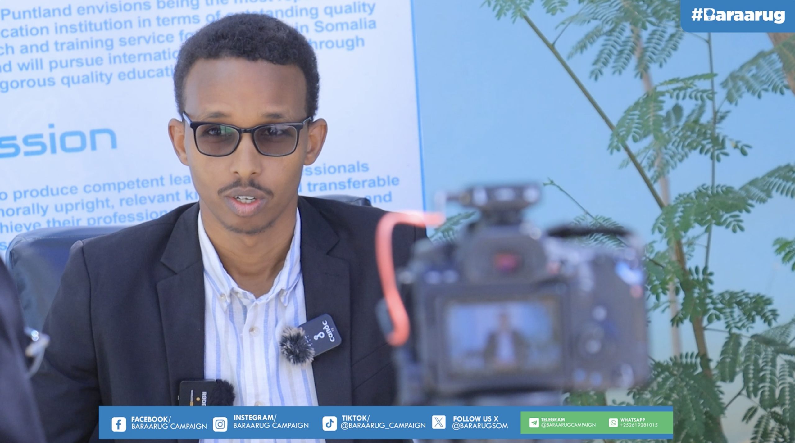 Abdirisaq Abdinuur, Head of the Academic Department at ADMAS University in Garowe.