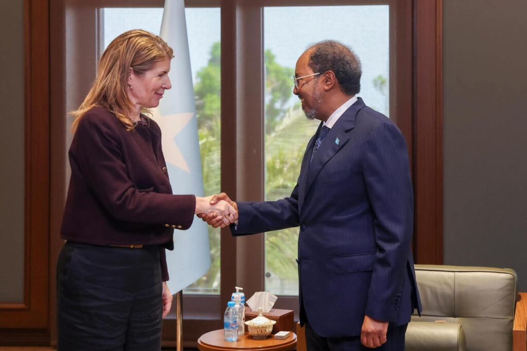 Hassan Sheikh Mohamud Meets Delegation from the United Kingdom Government