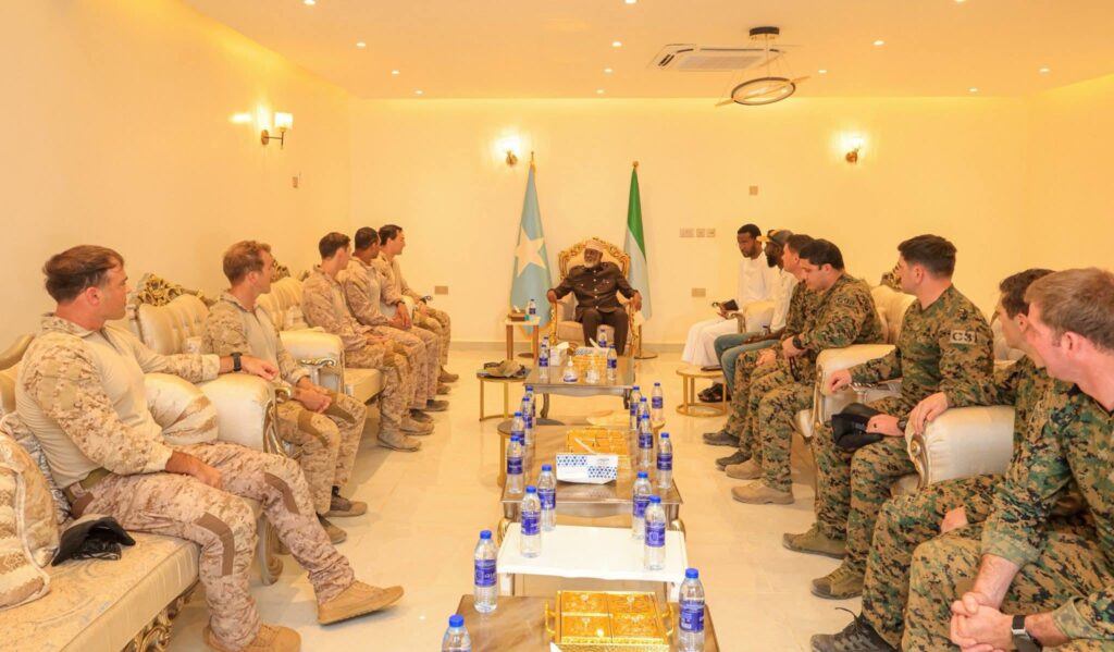 Jubaland President Holds Motivational Meeting with AFRICOM Special Operations Forces.