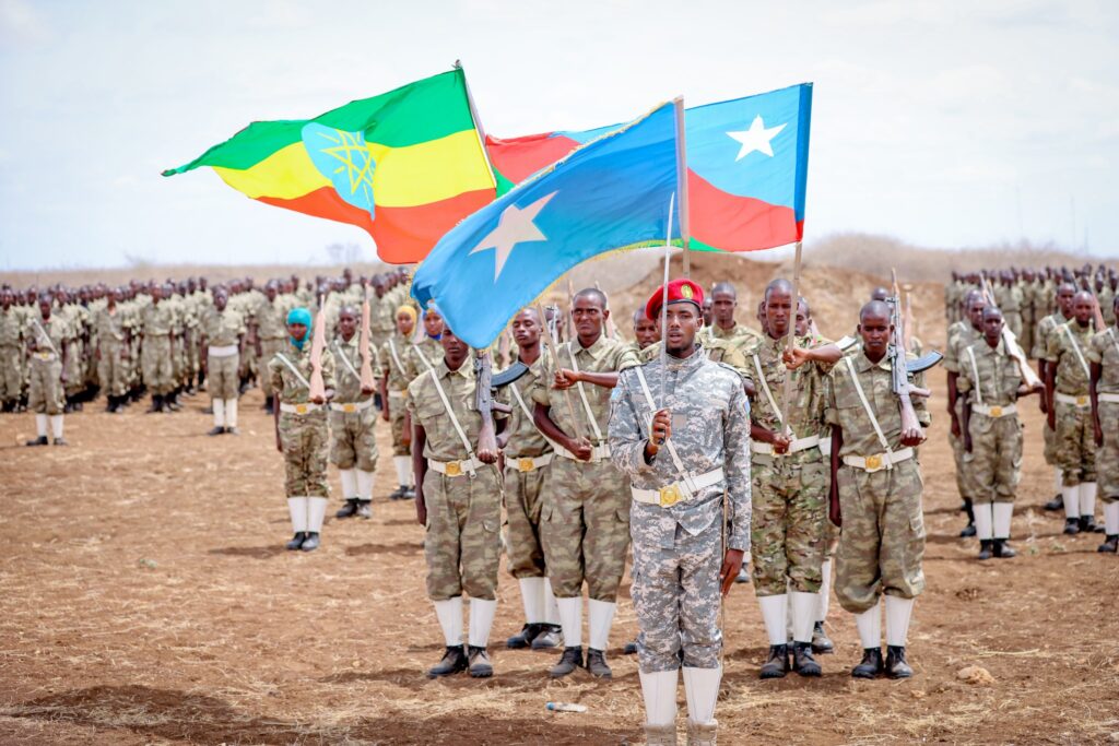 The President of the Southwest State, Abdiaziz Hassan Mohamed “Laftagareen,” today concluded training for units of the Southwest Darawiish forces.