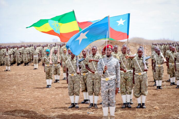 The President of the Southwest State, Abdiaziz Hassan Mohamed “Laftagareen,” today concluded training for units of the Southwest Darawiish forces.
