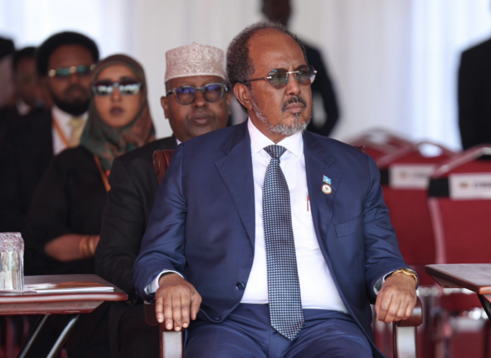 Hassan Sheikh Mohamud insists that his term of presidency is five years instead of four. | PHOTO/OFFICIAL.