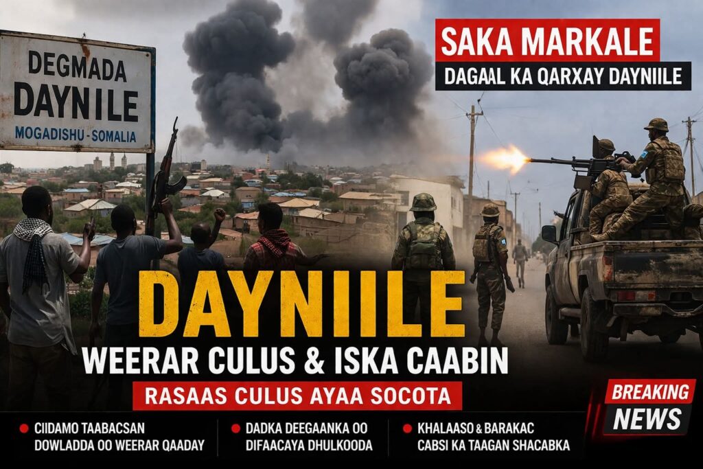 Heavy Clashes Erupt in Dayniile’s Warlaliska Neighborhood as Heavy Weapons Are Deployed