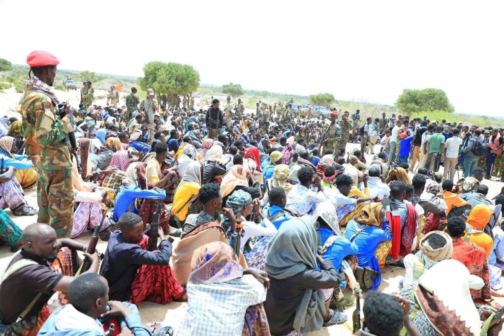 Ma'awisley clan militia in Middle Shabelle region. | PHOTO/Courtesy.