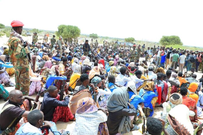 Ma'awisley clan militia in Middle Shabelle region. | PHOTO/Courtesy.