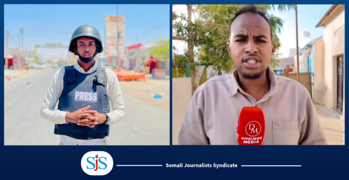 Journalists Mukhtar Abdi Jama and Abdiqani Abdirahman. | Photo/handout.