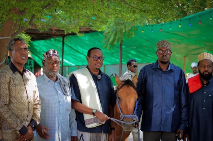 Qardho Honors Former President Hassan Sheikh with a Horse Gift
