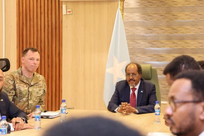 Africom commander conducted meeting with Hassan Sheikh Mogadishu on Thursday 30 July, 2026.