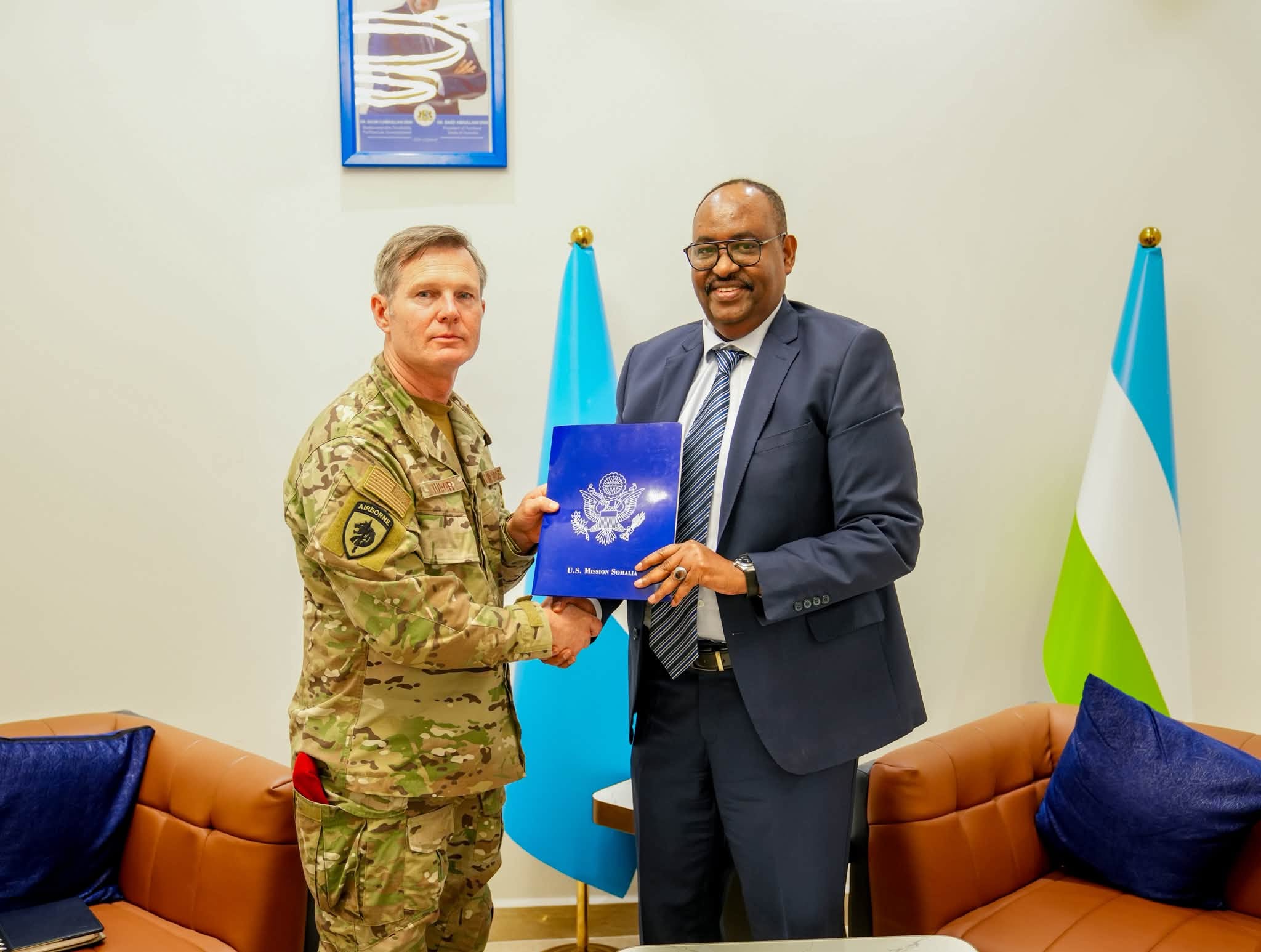 President Deni meeting with Africom Operations Comander.